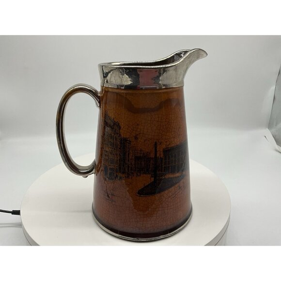 Ridgeway Pottery Pitcher Made for the Bon Mache in Seattle Unique NW Collectible - Picture 6 of 14